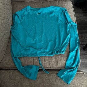 Gymshark Turquoise Long Sleeve Crop Top